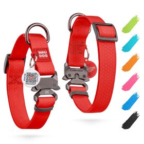 Waterproof Dog Collar 12in - 19in Neck x 1in Wide Metal Buckle Adjustable Dog Collar for Large Dogs Small and Medium Dogs Heavy Duty Dog Collars