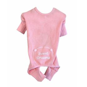 Sweet Dreams Thermal Dog Pajamas (Color: PINK, size: small)